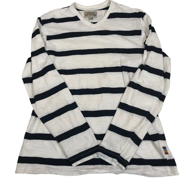 Colours by Alexander Julian Men's Black White Stripe Pullover Shirt Size M - Picture 1 of 4